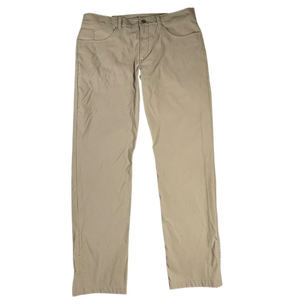The North Face Mens Regular Fit Khaki Hiking Pants Outdoor Stretch Chino Size 36